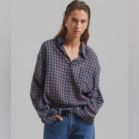 The Frankie Shop oversized Plaid shirt - Picture 2 of 2